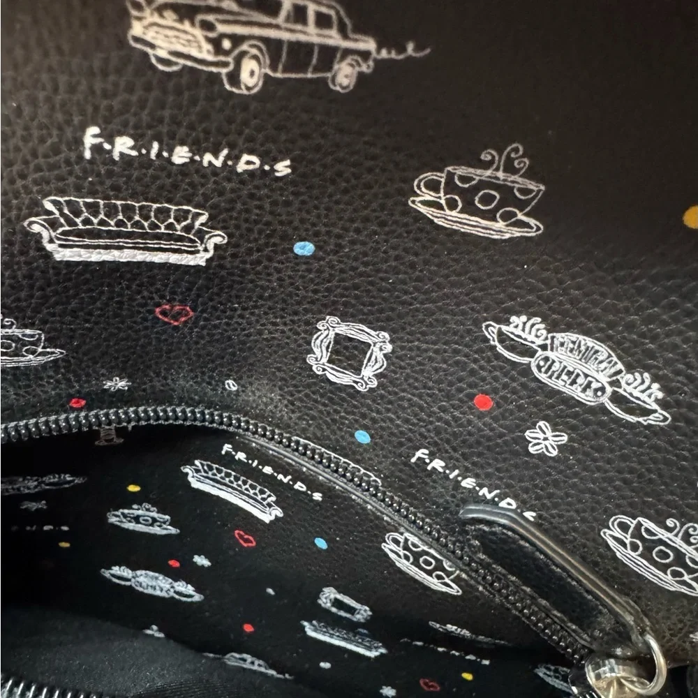 DANI by Danielle Nicole Friends Central Perk Mini Backpack Black Faux Leather